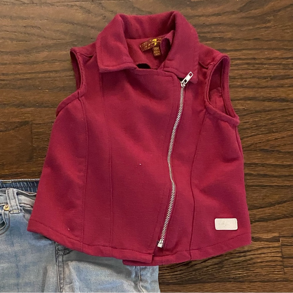 Vest and jeans